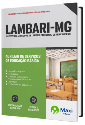 Apostila Prefeitura de Lambari - MG 2023 - Auxiliar de Serviços de Educação Básica