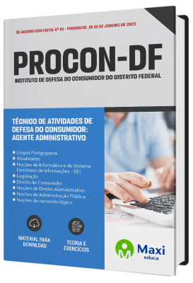 Apostila Procon DF - 2023 - Técnico de Atividades de Defesa do Consumidor: Agente Administrativo