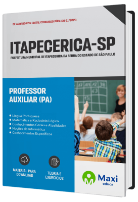 Apostila Prefeitura de Itapecerica - SP 2023 - Professor Auxiliar (PA)