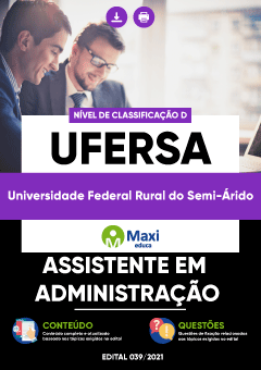 Apostila Universidade Federal Rural do Semi-Árido - UFERSA-RN - Assistente em Administração
