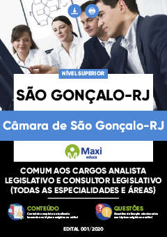 Apostila Câmara de São Gonçalo-RJ - Comum aos cargos Analista Legislativo e Consultor Legislativo  todas as especialidades e áreas