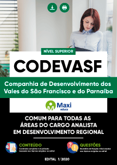 Apostila Companhia de Desenvolvimento dos Vales do São Francisco e do Parnaíba - CODEVASF - Comum para todas as áreas do cargo Analista em Desenvolvimento Regional