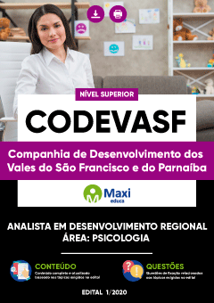 Apostila Companhia de Desenvolvimento dos Vales do São Francisco e do Parnaíba - CODEVASF - Analista em Desenvolvimento Regional – Área: Psicologia
