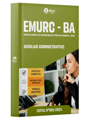 Apostila EMURC - Empresa Municipal de Urbanização de Vitória da Conquista - BA - Auxiliar Administrativo