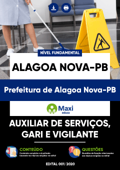 Apostila Prefeitura de Alagoa Nova-PB - Auxiliar de Serviços, Gari e Vigilante