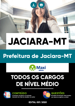 Apostila Prefeitura de Jaciara-MT - Todos os Cargos de Nível Médio