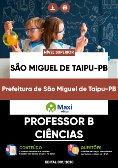 Apostila Prefeitura de São Miguel de Taipu-PB - Professor B - Ciências
