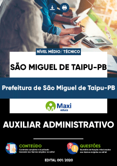 Apostila Prefeitura de São Miguel de Taipu-PB - Auxiliar Administrativo