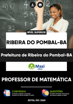 Apostila Prefeitura de Ribeira do Pombal-BA - Professor de Matemática