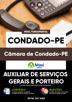 Apostila Câmara de Condado-PE - Auxiliar de Serviços Gerais e Porteiro