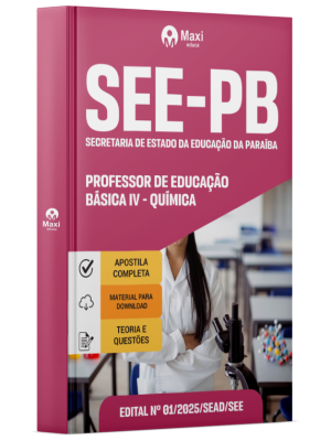 Apostila SEE-PB -Secretaria de Estado da Educação da Paraíba - Professor de Educação Básica IV - Química
