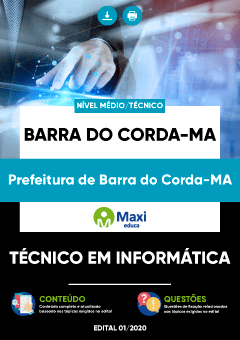 Apostila Prefeitura de Barra do Corda-MA - Técnico em Informática
