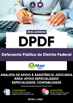 Apostila Defensoria Pública do Distrito Federal - DPDF - Analista de Apoio à Assistência Judiciária - Área: Apoio Especializado - Especialidade: Contabilidade