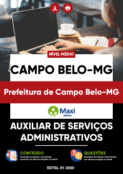 Apostila Prefeitura de Campo Belo-MG - Auxiliar de Serviços Administrativos