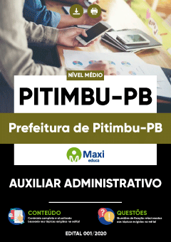 Apostila Prefeitura de Pitimbu-PB - Auxiliar Administrativo