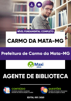 Apostila Prefeitura de Carmo da Mata-MG - Agente de Biblioteca