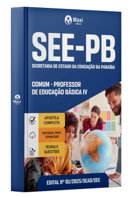 SEE-PB - Secretaria de Estado da Educação da Paraíba - 2025 - Comum - Professor de Educação Básica IV