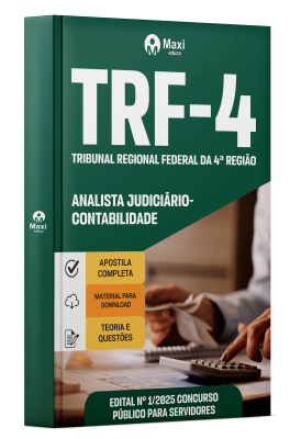 Apostila TRF- 4 -Tribunal Regional Federal da 4ª Região -2025 - Analista Judiciário – Contabilidade