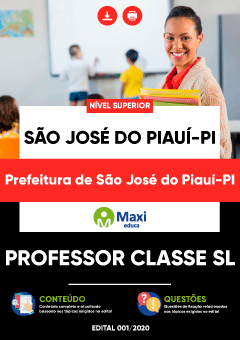Apostila Prefeitura de São José do Piauí-PI - Professor Classe SL