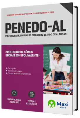 Apostila Prefeitura de Penedo-AL 2022 - Professor de Séries Iniciais 25h (Polivalente)