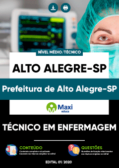 Apostila Prefeitura de Alto Alegre-SP - Técnico em Enfermagem