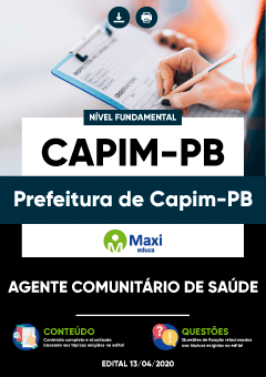 Apostila Prefeitura de Capim-PB - Agente Comunitário de Saúde