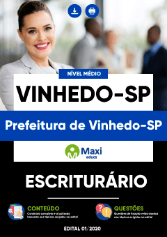 Apostila Prefeitura de Vinhedo-SP - Escriturário