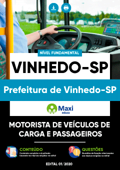 Apostila Prefeitura de Vinhedo-SP - Motorista de Veículos de Carga e Passageiros
