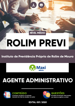 Apostila Instituto de Previdência Própria de Rolim de Moura - ROLIM PREVI - Agente Administrativo