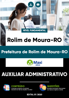 Apostila Prefeitura de Rolim de Moura-RO - Auxiliar Administrativo