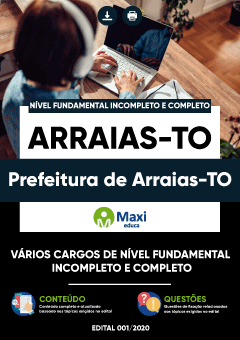 Apostila Prefeitura de Arraias-TO - Vários Cargos de Nível Fundamental Incompleto e Completo