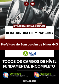 Apostila Prefeitura de Bom Jardim de Minas-MG - Todos os Cargos de Nível Fundamental Incompleto