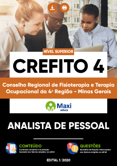Apostila Conselho Regional de Fisioterapia e Terapia Ocupacional da 4ª Região-Minas Gerais - CREFITO 4 - Analista de Pessoal
