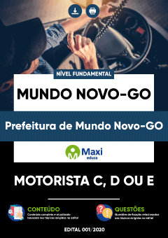 Apostila Prefeitura de Mundo Novo-GO - Motorista C, D ou E