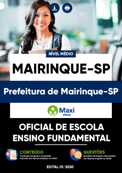 Apostila Prefeitura de Mairinque-SP - Oficial de Escola Ensino Fundamental