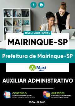 Apostila Prefeitura de Mairinque-SP - Auxiliar Administrativo