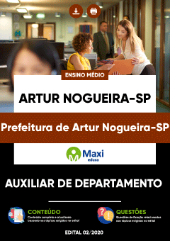 Apostila Prefeitura de Artur Nogueira-SP - Auxiliar de Departamento