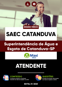 Apostila Superintendência de Água e Esgoto de Catanduva-SP - SAEC Catanduva - Atendente