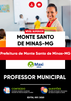 Apostila Prefeitura de Monte Santo de Minas-MG - Professor Municipal