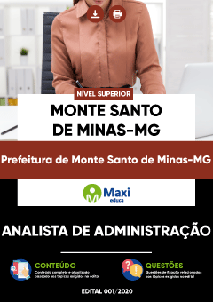 Apostila Prefeitura de Monte Santo de Minas-MG - Analista de Administração