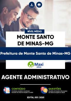Apostila Prefeitura de Monte Santo de Minas-MG - Agente Administrativo