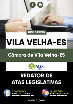 Apostila Câmara de Vila Velha-ES - Redator de Atas Legislativas