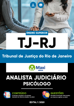 Apostila Tribunal de Justiça do Estado do Rio de Janeiro - TJ-RJ - Analista Judiciário - Especialidade: Psicólogo