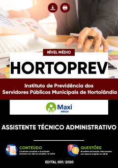 Apostila Instituto de Previdência dos Servidores Públicos Municipais de Hortolândia - HORTOPREV - Assistente Técnico Administrativo