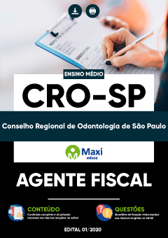 Apostila Conselho Regional de Odontologia de São Paulo - CRO-SP - Agente Fiscal