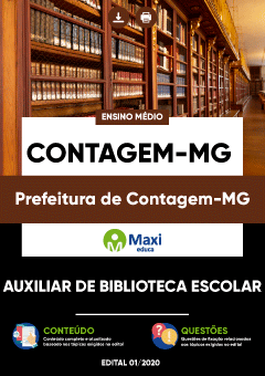 Apostila Prefeitura de Contagem-MG - Auxiliar de Biblioteca Escolar