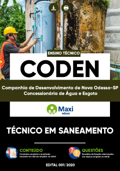 Apostila Companhia de Desenvolvimento de Nova Odessa-SP - Concessionária de Água e Esgoto - CODEN - Técnico em Saneamento