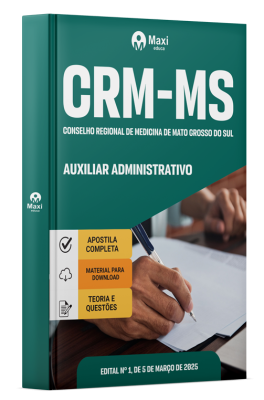 Apostila CRM-MS 2025 - Auxiliar Administrativo
