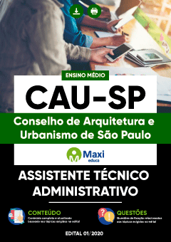 Apostila Conselho de Arquitetura e Urbanismo de São Paulo - CAU-SP - Assistente Técnico Administrativo