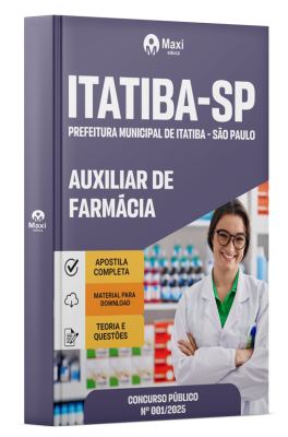 Apostila Prefeitura de Itatiba - SP 2025 - Auxiliar de Farmácia